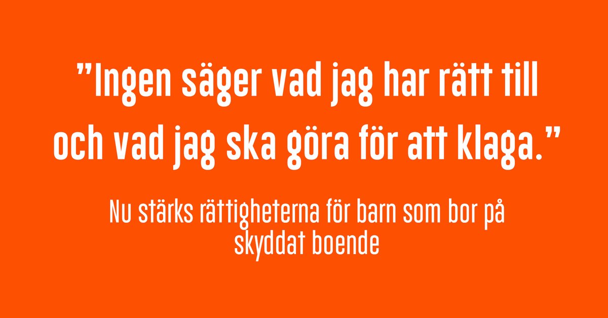 Riksdagen röstade för att stärka barns rättigheter på skyddat boende. Bris har länge arbetat med frågan, bla genom rapporten Min tur att berätta. Otroligt glädjande att barnen som delade med sig av sina berättelser har fått bidra till att barns rättigheter nu stärks.