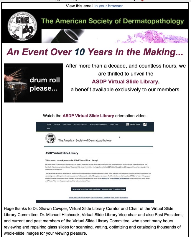 <a href="/ASDPTweets/">American Society of Dermatopathology</a> I tried it out and it's amazing. Saw Dr. Shawn Cowper pouring in hours optimizing these slides from several generous contributors and members of the Virtual Sl Committe. Requires ASDP membership! (trainee 40 per year)
