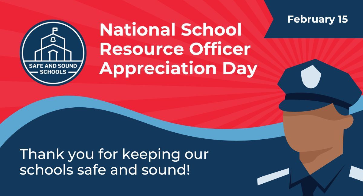 Big shout out to the dedicated School Resource Officers who play a crucial role in keeping our schools #safeandsound. We appreciate the relationships you build w/ students &amp; thank you for your commitment to their safety &amp; well-being. Today, we celebrate you! #SROAppreciationDay