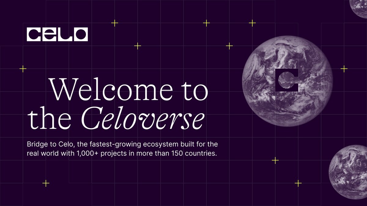 Celo's tweet image. ✨🪐 Welcome to the Celoverse! 🪐✨

Greetings, Celorians! 🖖 @Galxe quests on Celo are officially live, introducing users to Celo's expansive ecosystem of dApps &amp;amp; projects across stable assets, RWAs &amp;amp; more! 💫

The first quest bridges to Celo via @wormholecrypto!🌪️