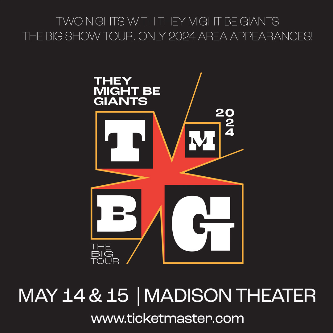 EXCLUSIVE PRESALE: Two Nights with They Might Be Giants on May 14 &amp; 15. Click the link below, choose your date and enter PREMIERE as the offercode to unlock tickets before the general public. Presale runs today (Thursday) from Noon-10pm. Presale Tix -> ticketmaster.com/artist/736288?…