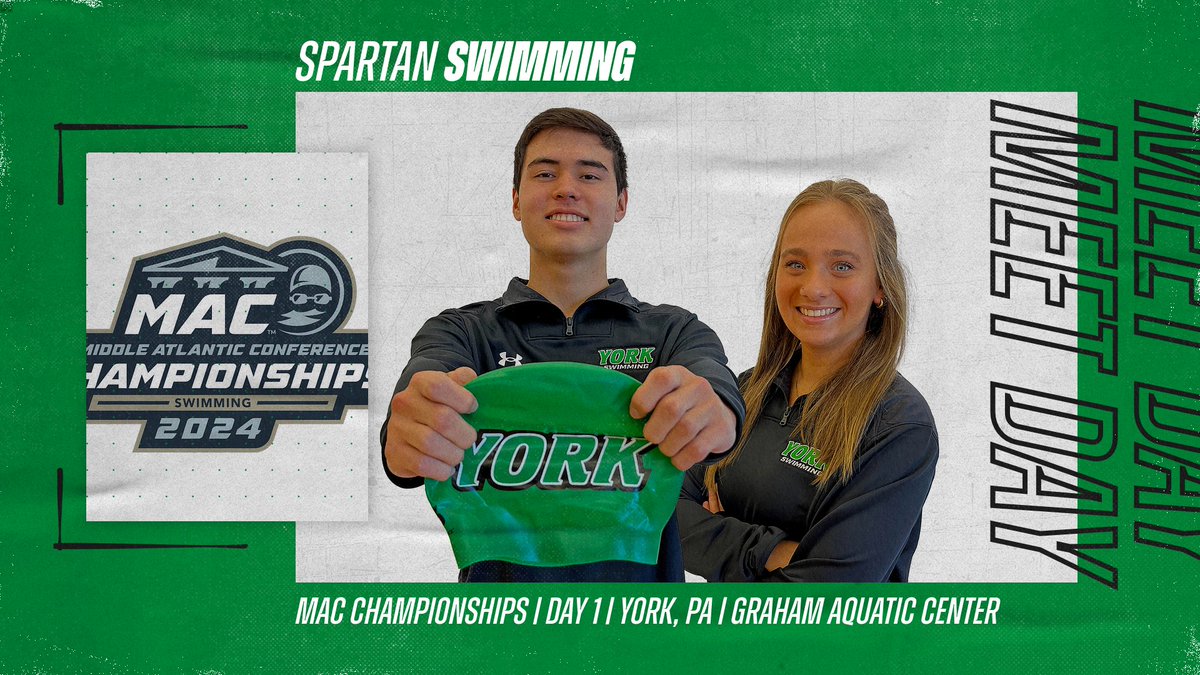 YCPathletics's tweet photo. The 2024 Middle Atlantic Conference Swimming Championships begin today! Prelims at 10 a.m. Finals at 6 p.m. #LetsGoYork #MACswim
Watch - https://t.co/TYoxkJgXs0
Live Results - https://t.co/2EfBcvZHkG https://t.co/OHkPsfZfw6