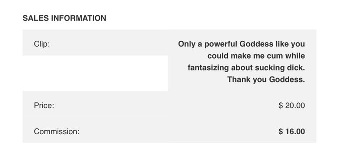 OMG! It took 6 years, but I got My first tribute on Clips4Sale! 😂 It took me a moment to figure out what