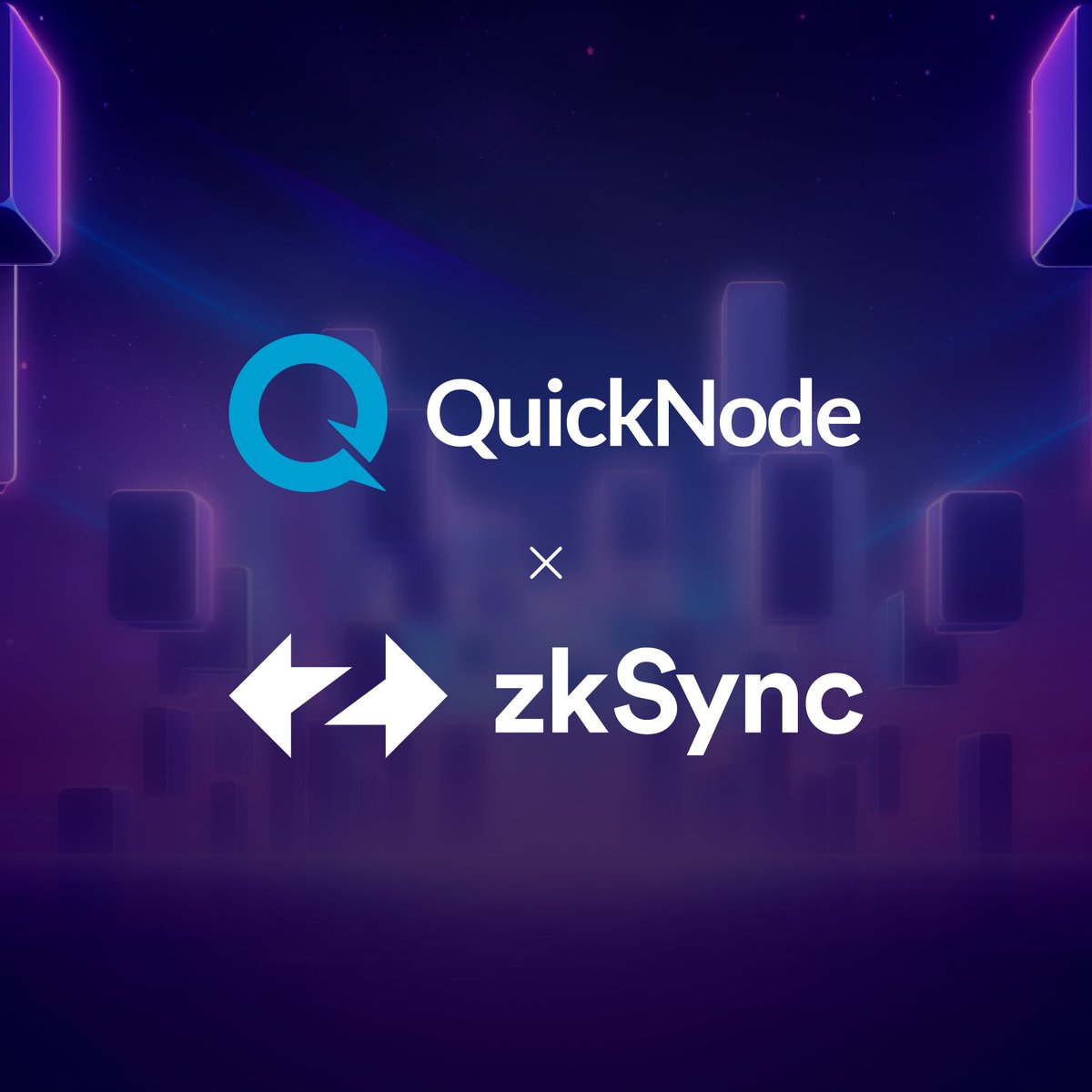 QuickNode's tweet image. We&apos;re excited to announce our partnership and support for @zksync Hyperchains as the newest addition to our custom chains offering.

QuickNode and Matter Labs are redefining blockchain infrastructure for the most demanding enterprises and brands.