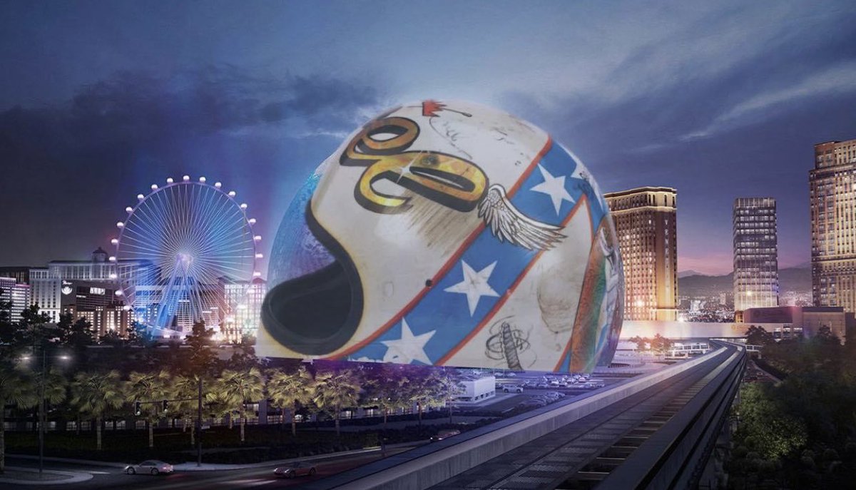 evelknievel's tweet image. Here’s a brilliant idea to showcase a Las Vegas icon on the new #MSGSphere. Who’s with us?
#evelknievel #onlyvegas #vegas #legendary