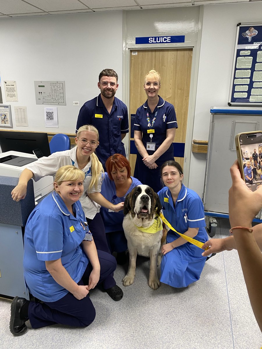 Had a lovely visitor today - cheered up our patients 💙💙
