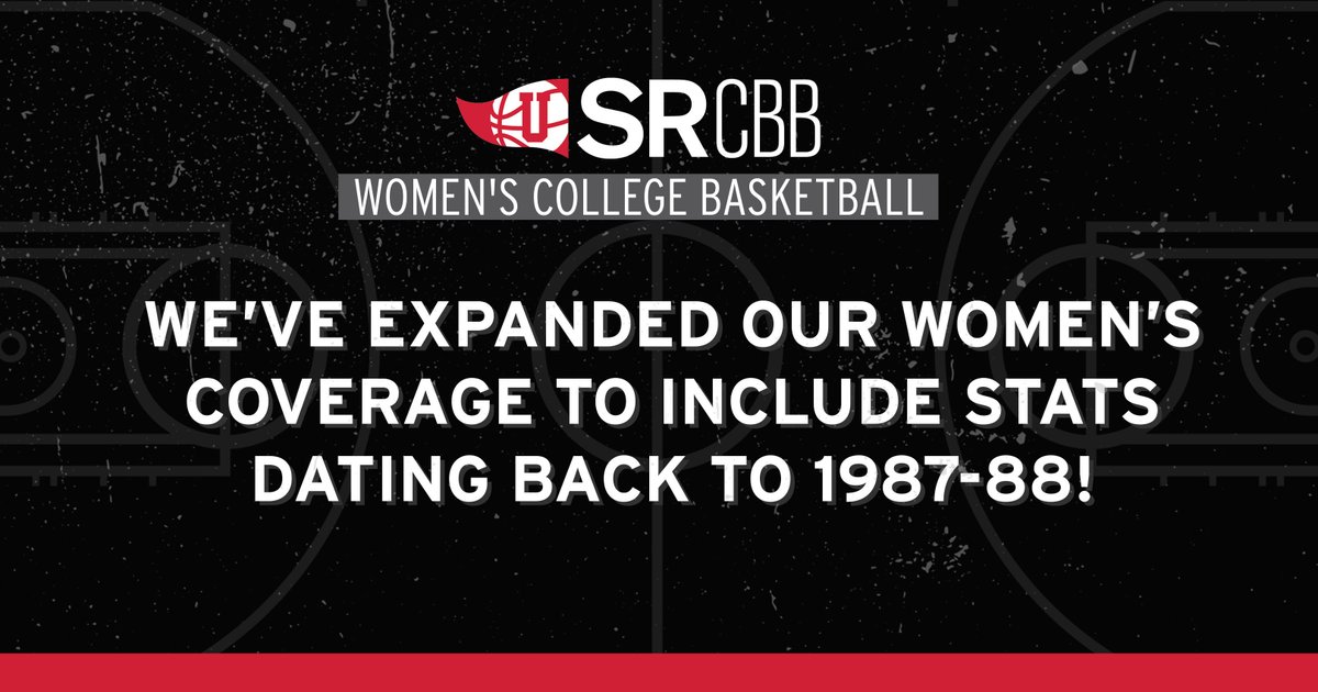 🚨 Major Site Update! 🚨 We are excited to announce we've added 1⃣4⃣ new seasons worth of player and team statistics for D-I Women's College Basketball, giving us full coverage all the way back to 1987-88. Read more: sports-reference.com/blog/2024/02/s…