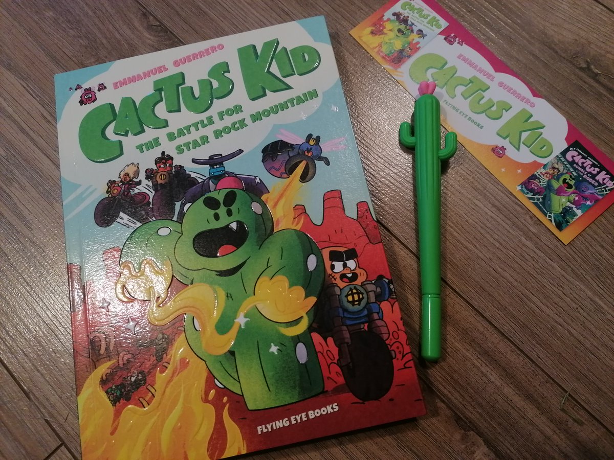 Thanks @FlyingEyeBooks for this awesome copy of #CactusKid and the cutest cactus pen... just a shame they've already been swiped by my comic-devouring boyling! 

P.S. Why do Flying Eye books always have the nicest-feeling covers?!