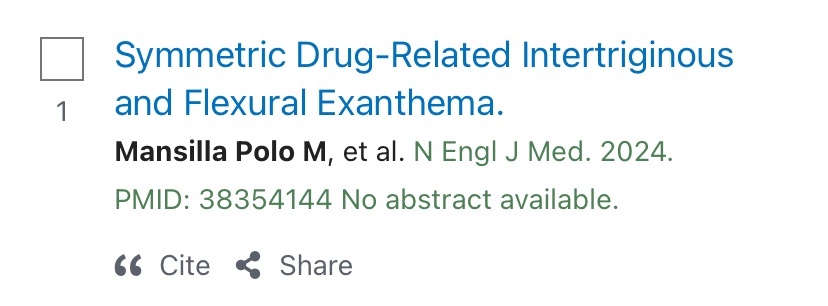 Una de las cosas que más me hacía ilusión era tener alguna publicación en <a href="/NEJM/">NEJM</a> 
Muy contento de este artículo y de poderlo haber hecho con mi coR y colega <a href="/DaniFaya/">Dani Martín 🇪🇦</a> 
En él presentamos un caso muy bonito de SDRIFE