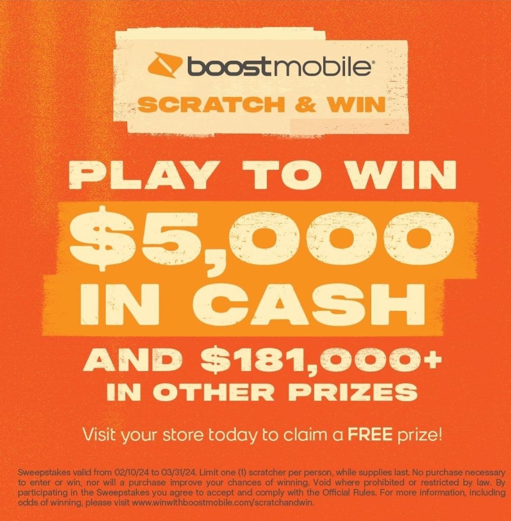 RadamanBoost's tweet image. #winfree #Prizes #scratchandwin #boostmobile #getafterit #whereyouat?