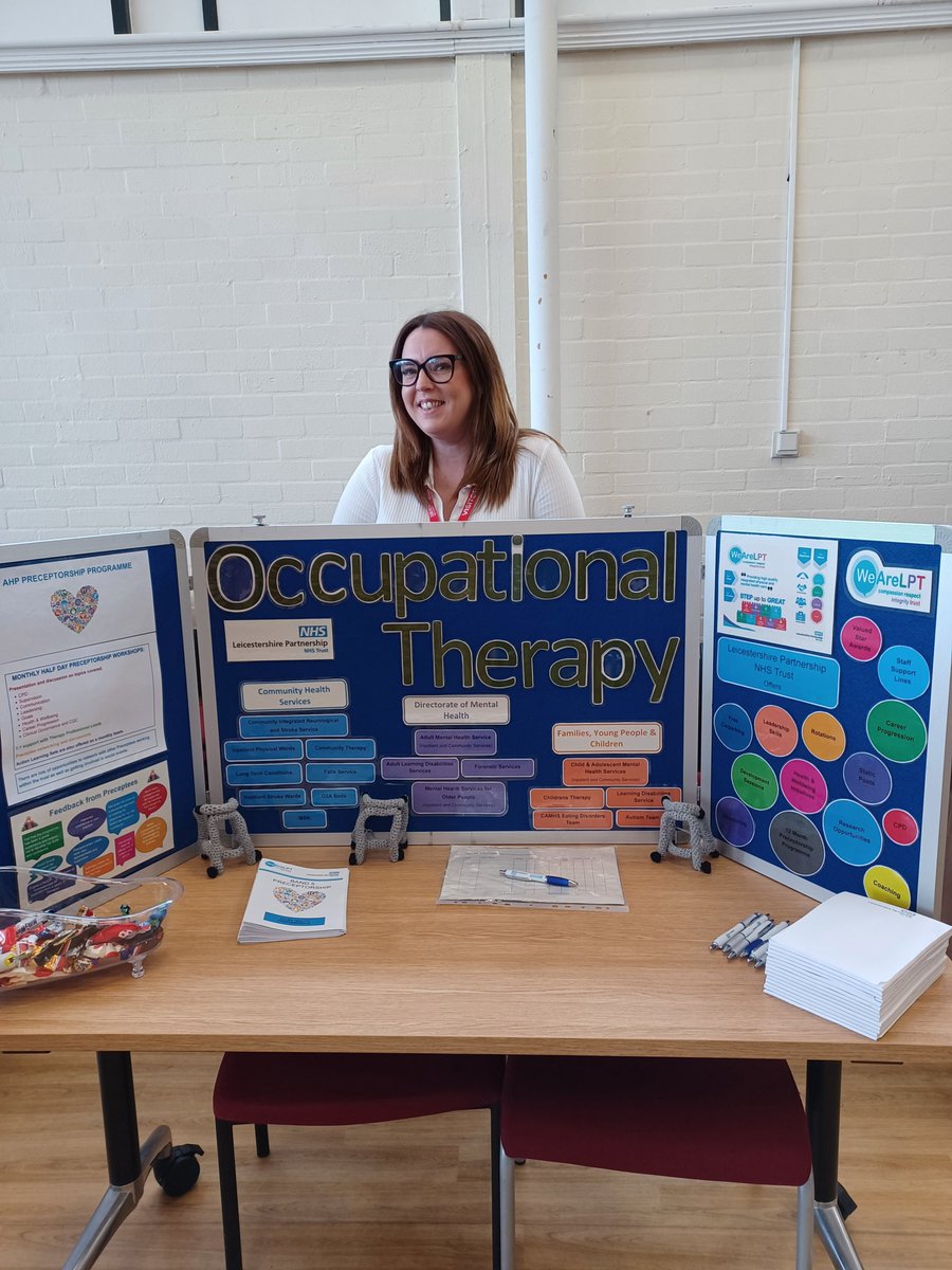 LPTchsTherapy (@lptchstherapy) on Twitter photo Great to talk to final year OT students today to talk about their first post as an Occupational Therapist and the opportunities available in LPT #band5OT #Preceptorship <a href="/AHPs_LLR/">LLR Allied Health Professionals</a> <a href="/LPTnhs/">Leicestershire Partnership NHS Trust</a> Great to talk to final year OT students today to talk about their first post as an Occupational Therapist and the opportunities available in LPT #band5OT #Preceptorship <a href="/AHPs_LLR/">LLR Allied Health Professionals</a> <a href="/LPTnhs/">Leicestershire Partnership NHS Trust</a>