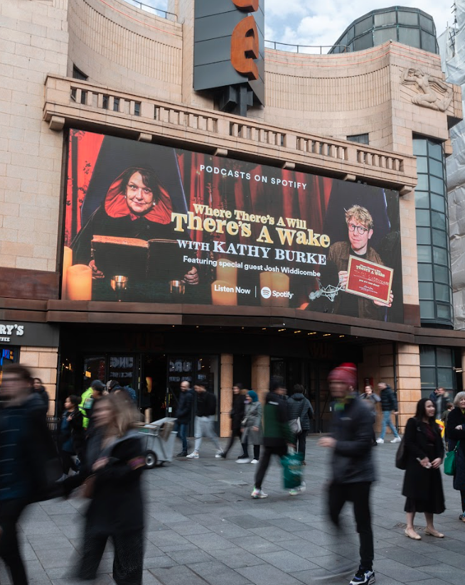 deathpod_'s tweet photo. This week's ep is a blinder, we're not Joshing about 😉

Listen here: https://t.co/EbRLssiYyu

Special thanks to @SpotifyUK for the beautiful billboards 🖤 @KathyBurke #JoshWiddicombe https://t.co/sV3i95aexR