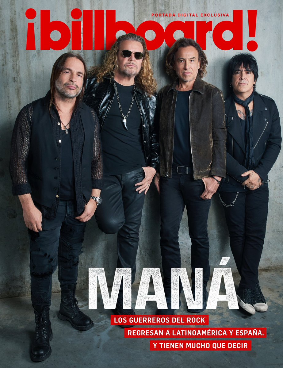 .@manaoficial, una de las bandas de rock en español más fluyentes, regresa de gira por Latinoamérica. Para la portada de #BillboardEspanol y desde un lugar muy especial para la banda, Fher Olvera habla desde Puerto Vallarta de algunas de las composiciones más icónicas de la