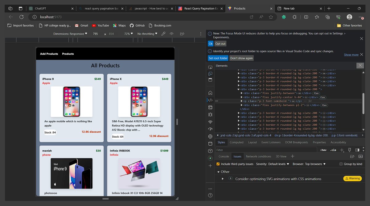 Mani_xsh's tweet image. 🎯I tried to implement pagination using #Tanstack Query, but encountered issues with the backend while #fetching data. I need to learn more about this. Does anyone know of any #YouTube tutorials or documentation that could help? Please mention them here.