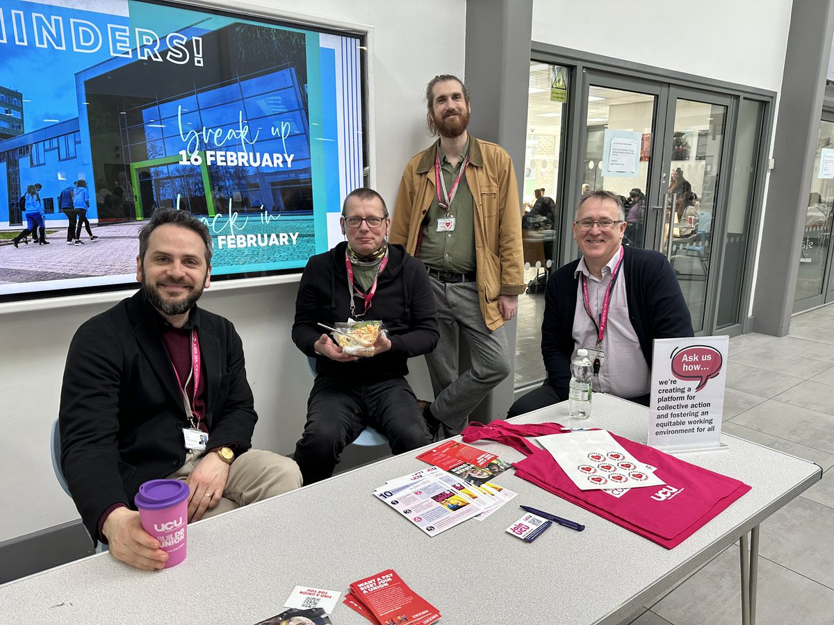ChesterfieldUCU's tweet photo. It’s #HeartUnionsWeek and our #UCU committee have been working hard to promote the benefits of trade union membership whatever your sector.
#StrongerTogether https://t.co/VoT9lhd22y
