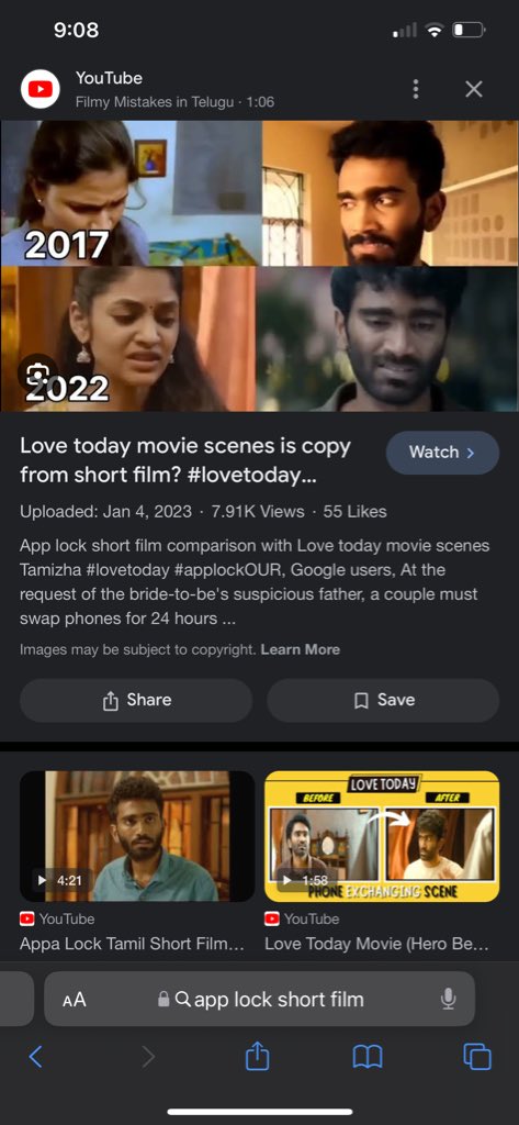 7 years of App(a) Lock short film ❤️ The seed of Love Today .