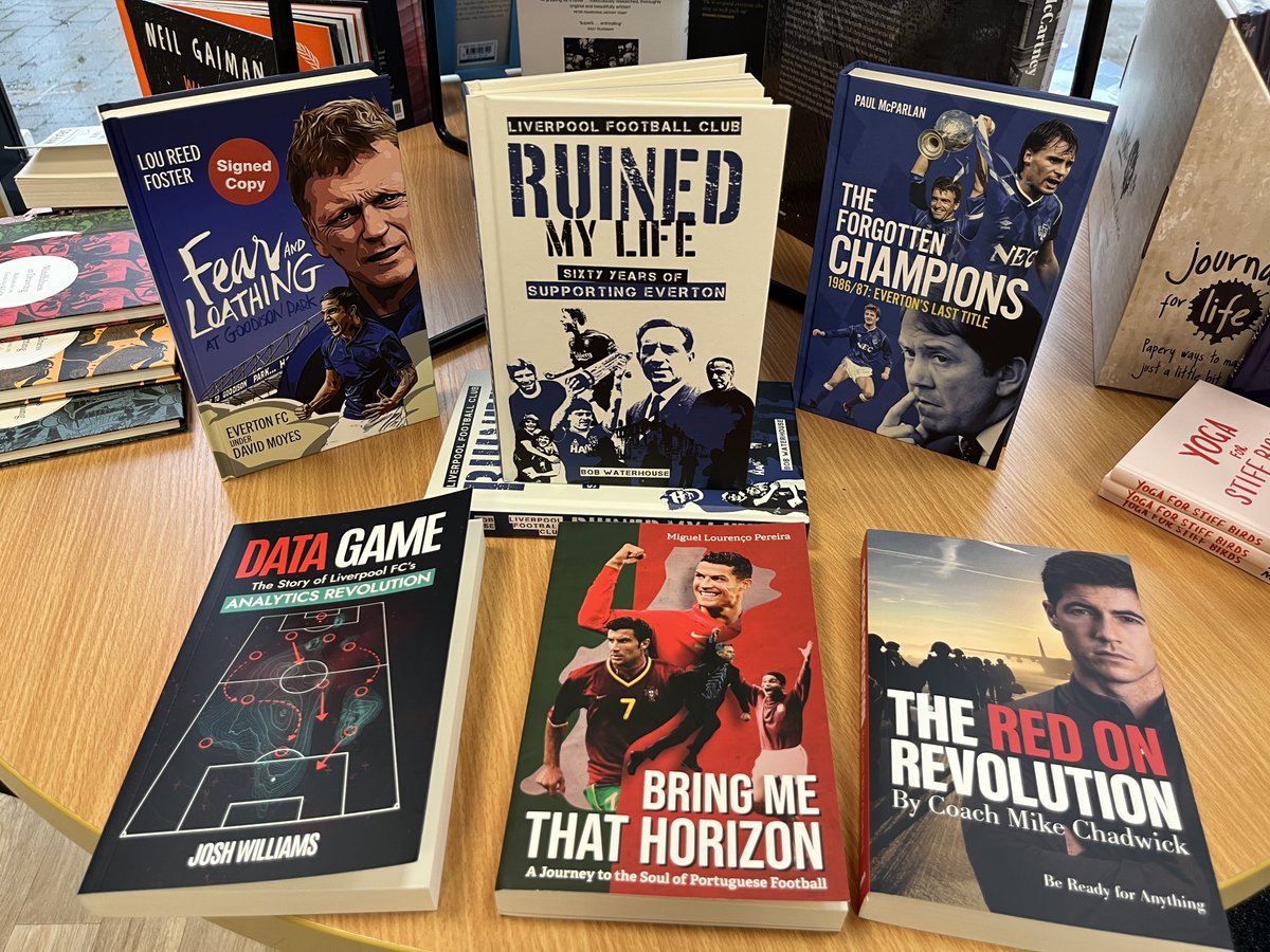 Fantastic selection of @PitchPublishing titles including #Liverpoolfootballclubruinedmylife @bob_waterhouse #efc @BringHorizon24 @coachmikechad