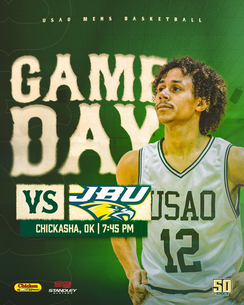 🏀𝗚𝗔𝗠𝗘𝗗𝗔𝗬🏀
The Drovers aim to climb the SAC standings as they host an important showdown against JBU on 𝗖𝗢𝗥𝗡𝗘𝗥𝗦𝗧𝗢𝗡𝗘 𝗔𝗣𝗣𝗥𝗘𝗖𝗜𝗔𝗧𝗜𝗢𝗡 𝗡𝗜𝗚𝗛𝗧‼️

⏰: 7:45 PM CT
📍: Chickasha, OK
🏟️: Drover Fieldhouse
📺/📊: usaoathletics.com/composite
📰MORE INFO⏩