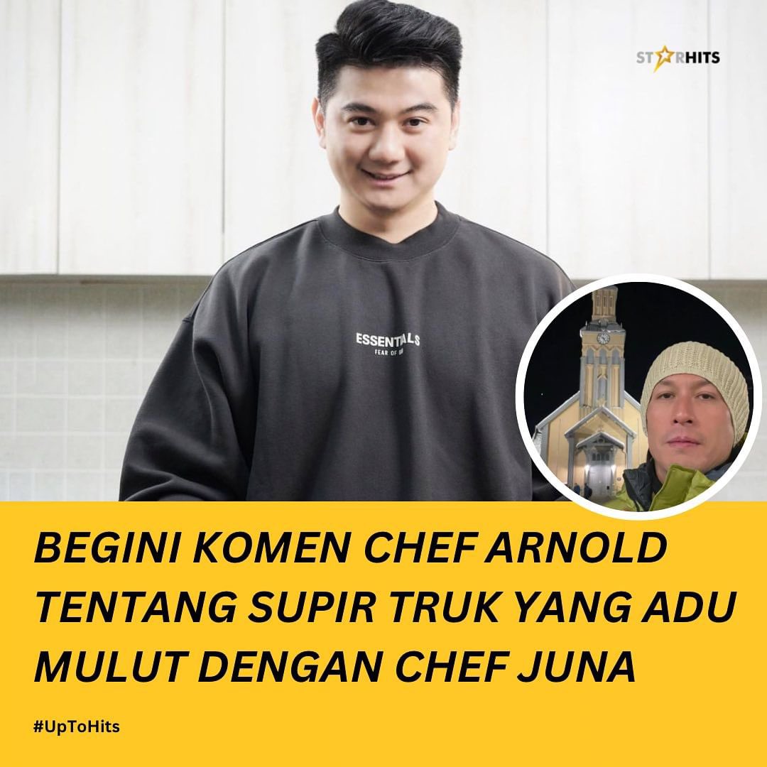 Starhitsid's tweet image. #LagiViralnih ‼️ Respons Chef @ArnoldPoernomo bikin ngakak banget lihat Chef Juna cekcok dengan sopir truk🥹🤣 Chef Juna mengalami kejadian buruk saat melintasi jalan tol. Dia terlihat cekcok dengan seorang supir truk di gerbang tol.

#starhitsid #chefarnold #arnoldpoernomo