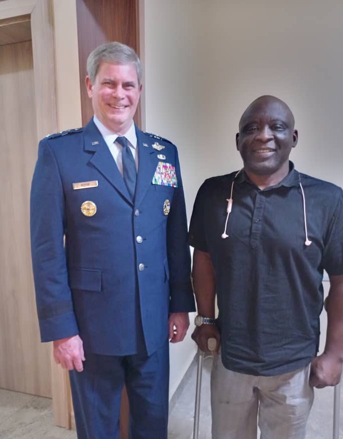 Today, it was great discussing with Lt. Gen. Michael T. Plehn, the 17th President of the National Defense University and his team who where on a visit to the @USIP country office. #peaceispossible