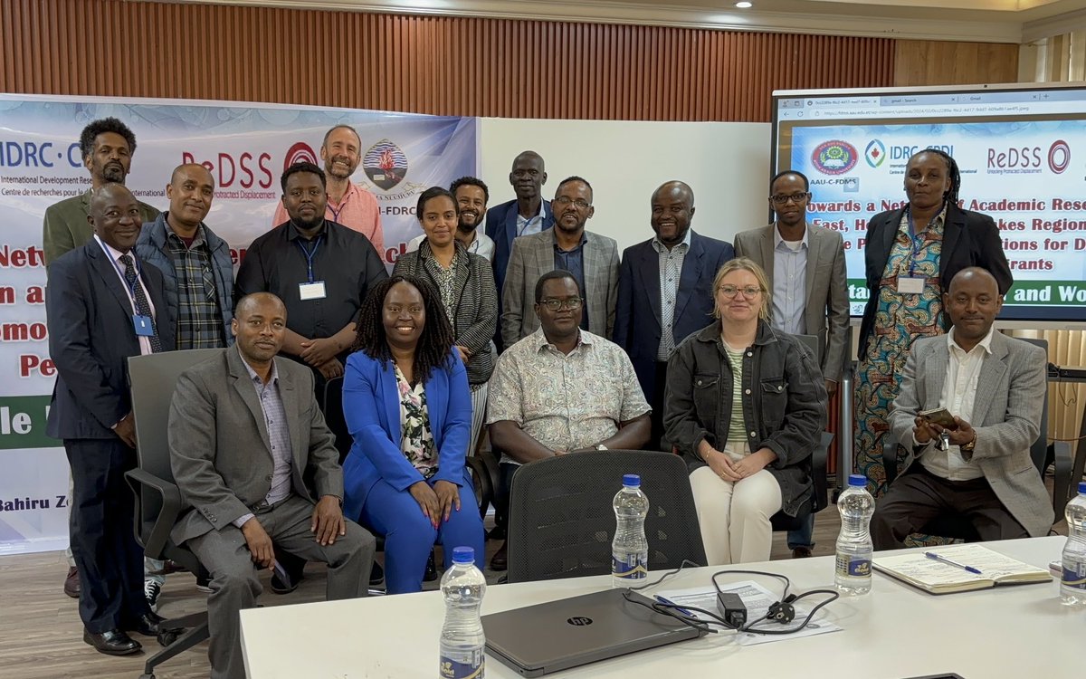 So happy to be with a group of exceptional scholars, including a refugee researcher, from six countries in the region discussing research priorities and potential for a stronger regional network-excited to see where the initiative goes @ReDSS_HoA @KwekaOpportuna @IDRC_ESARO