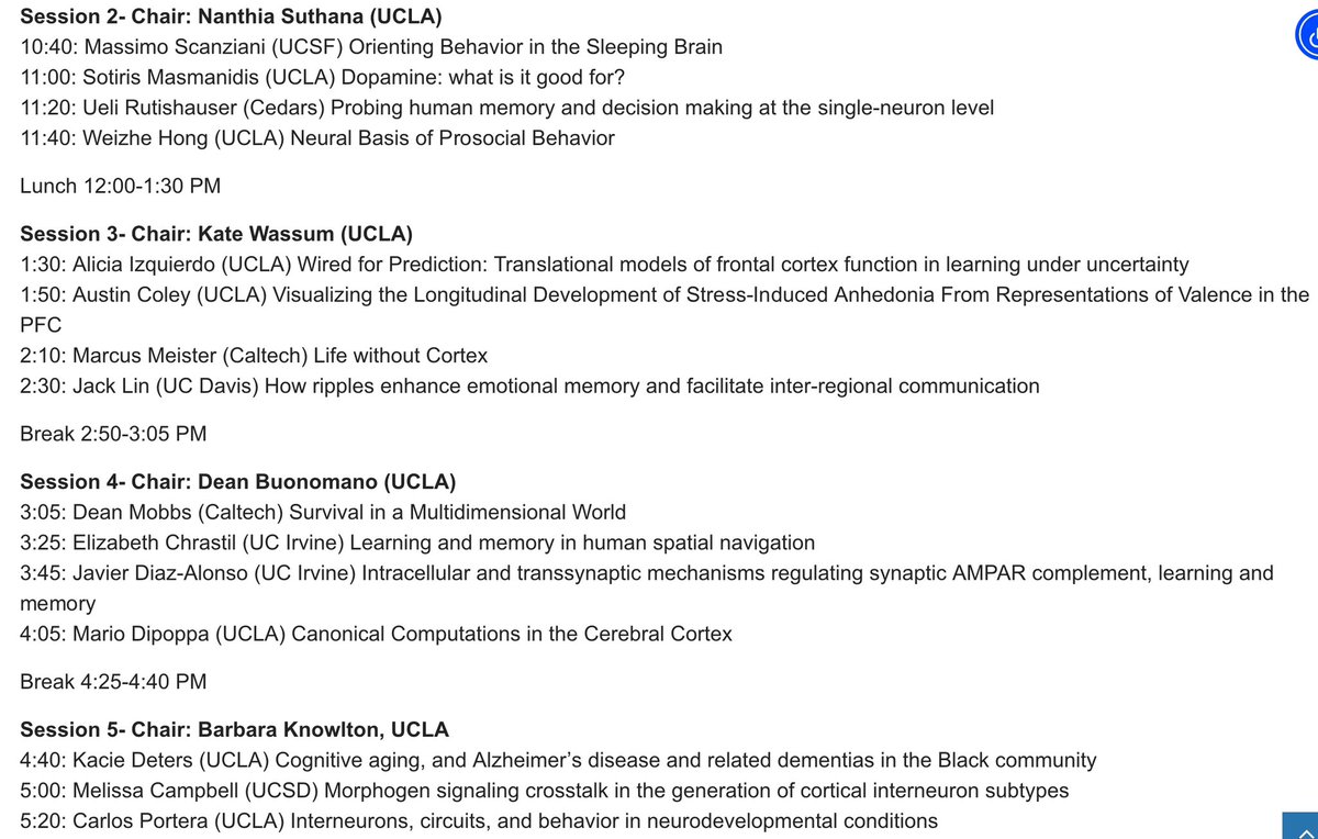 🚨 SoCal Learning & Memory folks🚨 Check out this exciting learning & memory symposium being held at UCLA March 11th. It’s completely FREE to attend and no registration is required. Hope to see you there! bri.ucla.edu/iclm-home/even…