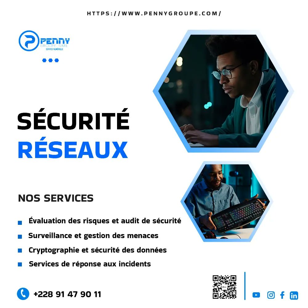 pennygroupe's tweet image. Protégez votre entreprise avec nos solutions de sécurité réseau sur mesure, allant de l&apos;évaluation complète de la sécurité à la surveillance en temps réel. Ne prenez aucun risque, contactez-nous dès aujourd&apos;hui ! 
#SécuritéRéseau #Cybersécurité 🚀