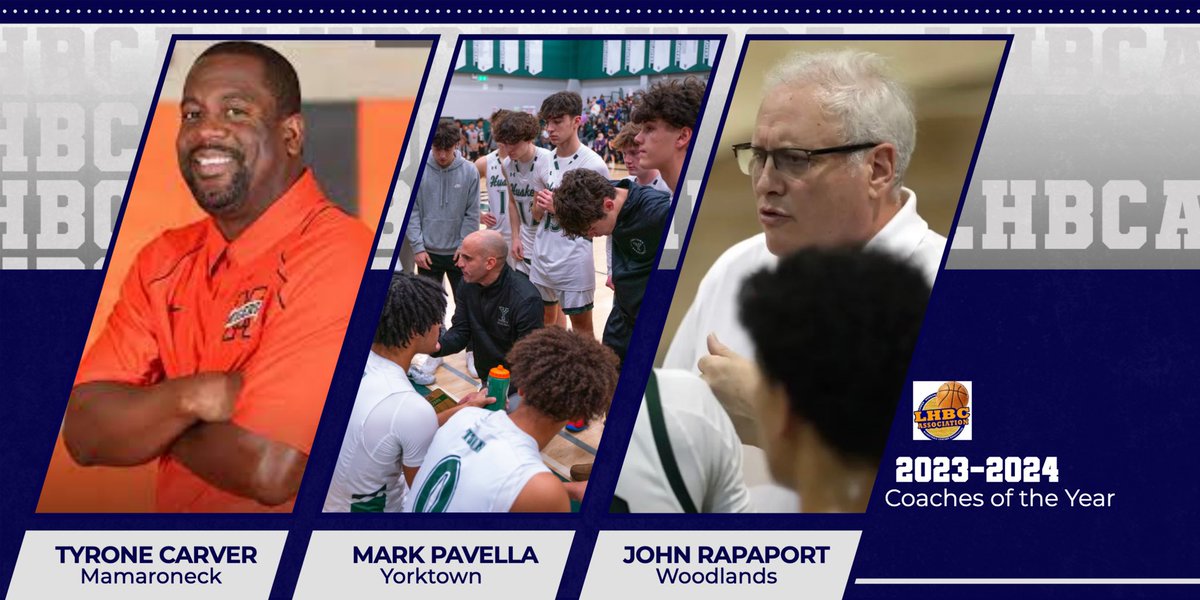Congratulations to our Conference Coach of the Year Winners;

I- Tyrone Carver- <a href="/CoachCarver_/">Tyrone Carver Jr.</a> 
II- Mark Pavella- <a href="/YorktownH/">YorktownHoops</a> 
III- John Rapaport- <a href="/JohnRapaport/">John Rapaport</a> 

<a href="/GreenburghSport/">Woodlands Athletics</a> <a href="/mhsvarsitysport/">The Jungle</a> <a href="/YCSD_Athletics/">Robert Barrett</a> <a href="/KDJmedia1/">Kevin Devaney Jr.</a> <a href="/lohudhoopsmbd/">lohudhoopsmbd</a> <a href="/DirectRays/">Ray Gallagher 🇺🇸</a>