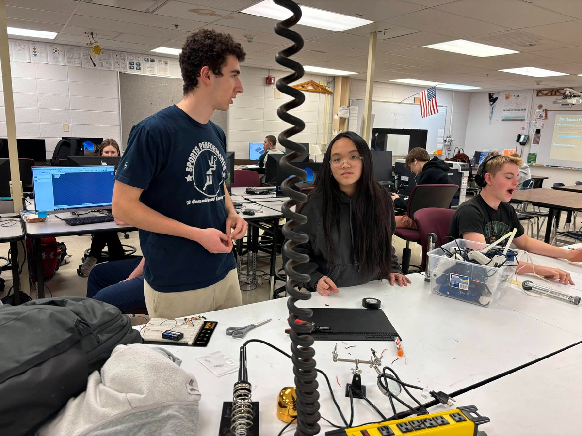 #PLTW EDD students working on their Showcase projects!