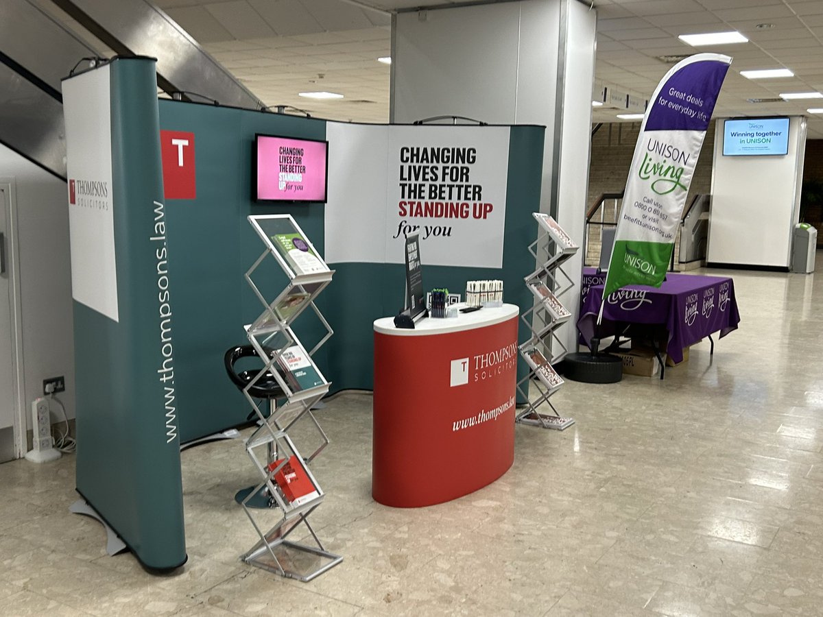 Great to be back on the Road for today’s install for  @ThompsonsLaw at #UnisonWomen’sConference2024 at the #BrightonCentre #Install #Dismantle #ReturnToStorage #Displays #Exhibition #CustomerService  #UKWide