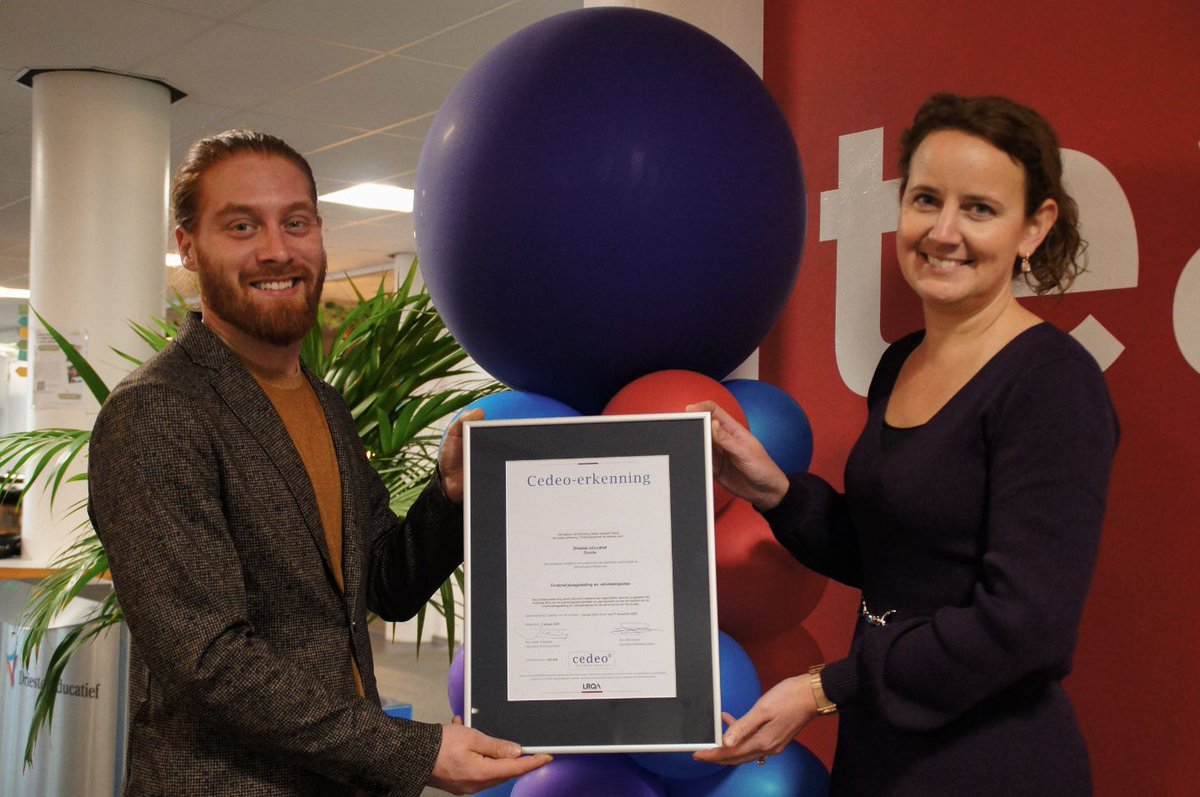 Cedeo-erkenning voor Driestar onderwijsadvies: 'Kundige adviseurs, trainers en begeleiders'

Lees meer via: bit.ly/4bFaa23

#cedeo #driestar #onderwijsadvies #certificaat #erkenning