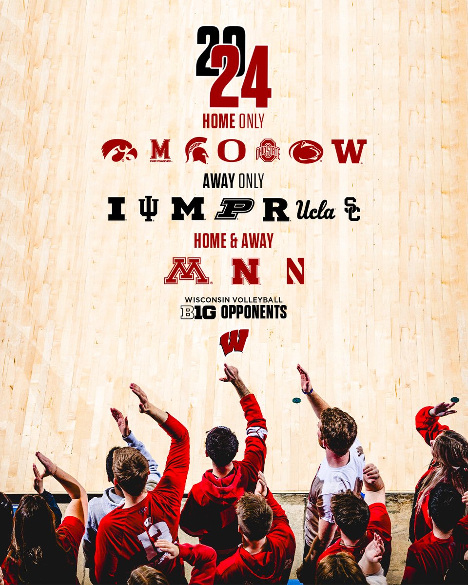 B1G season ahead in our House 2024.

Opponent schedule is here! Which one are you looking forward to most?

📝: go.wisc.edu/em7q92