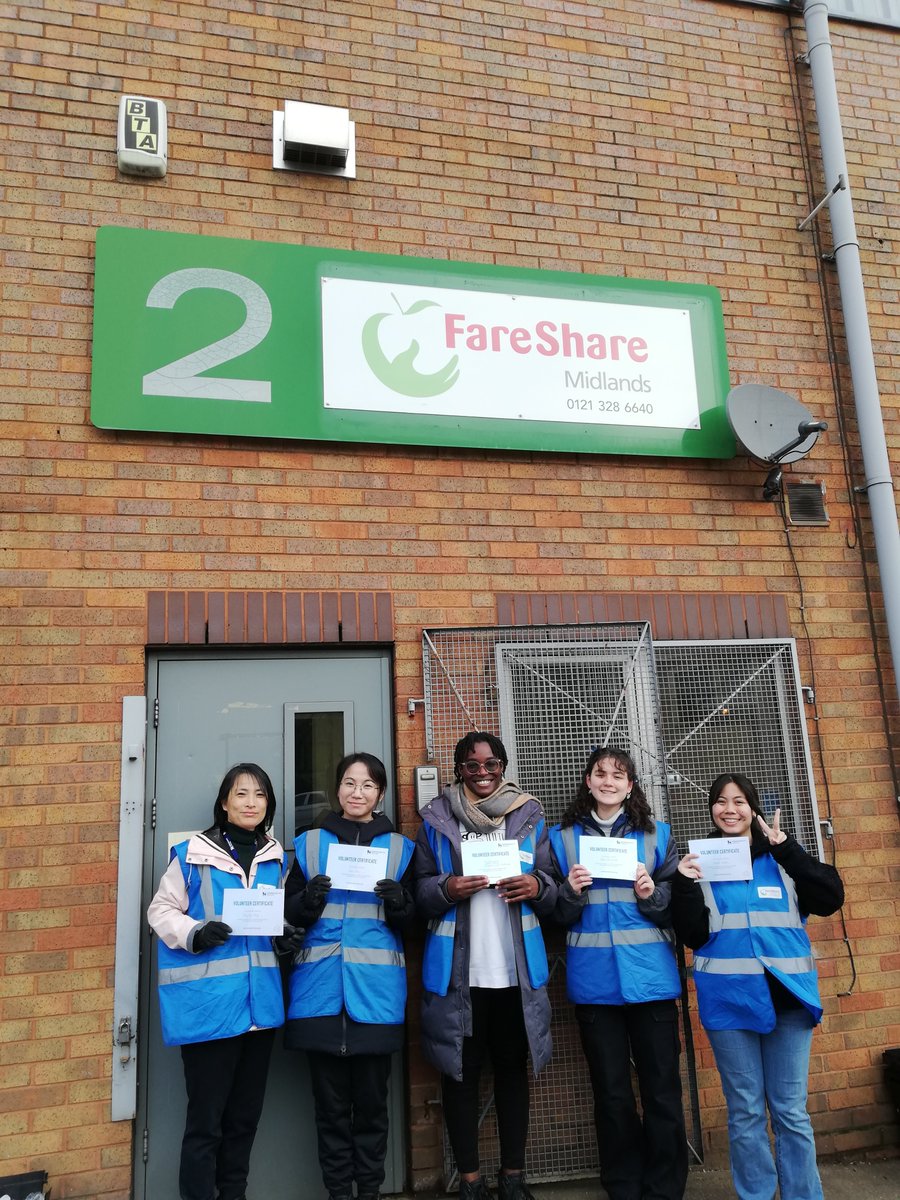 Thank you everyone for joining in our #SVW2024 day at @FareShareWMids! Your hard work generated an incredible 2063 meals for people in the local area #bcuvolunteering #iamBCU