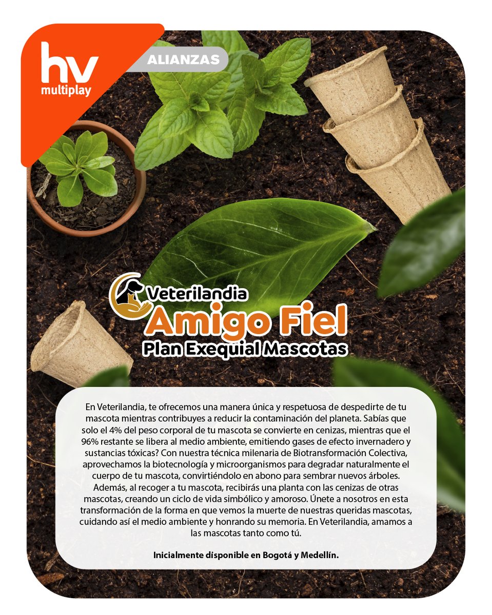 #Biotransformación, la Alternativa amigable con el ambiente más digna, simbólica y llena de amor para despedir a tu  Mascota. Conoce de que se trata y cómo puedes adquirir tu plan Exequial en #veterilandiapet con <a href="/HVMultiplay/">HV Multiplay</a> .
