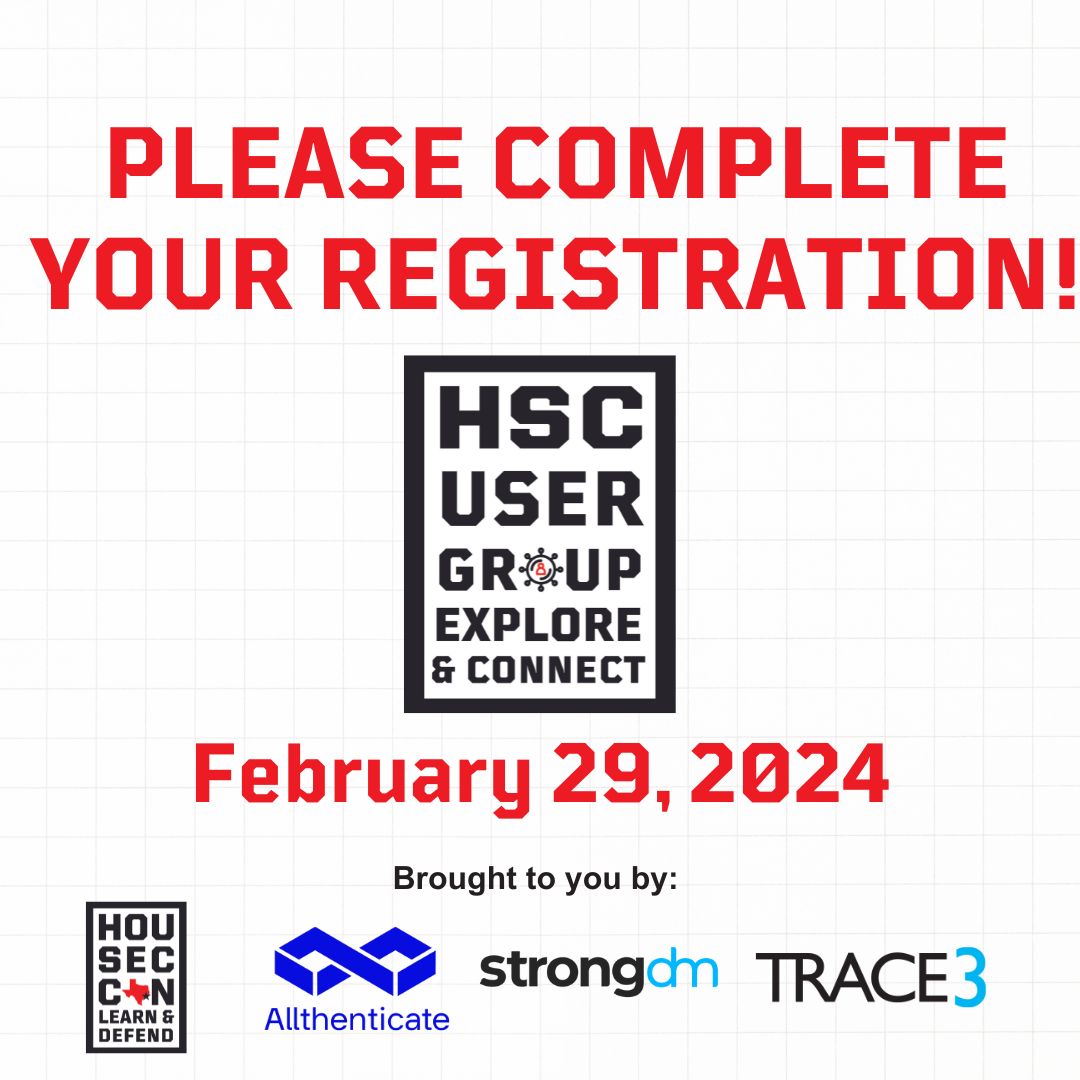 CybrSecEvents's tweet photo. If you applied to join us at https://t.co/QwOnXXqOTX and received an acceptance notification, PLEASE SIGN UP USING THE EVENTBRITE LINK IN YOUR EMAIL! We will only accept attendees who complete this process.
#Cybersecurity #TechEvent #Networking #HOUSECON #HSCUserGroup https://t.co/MkRxHix1ln