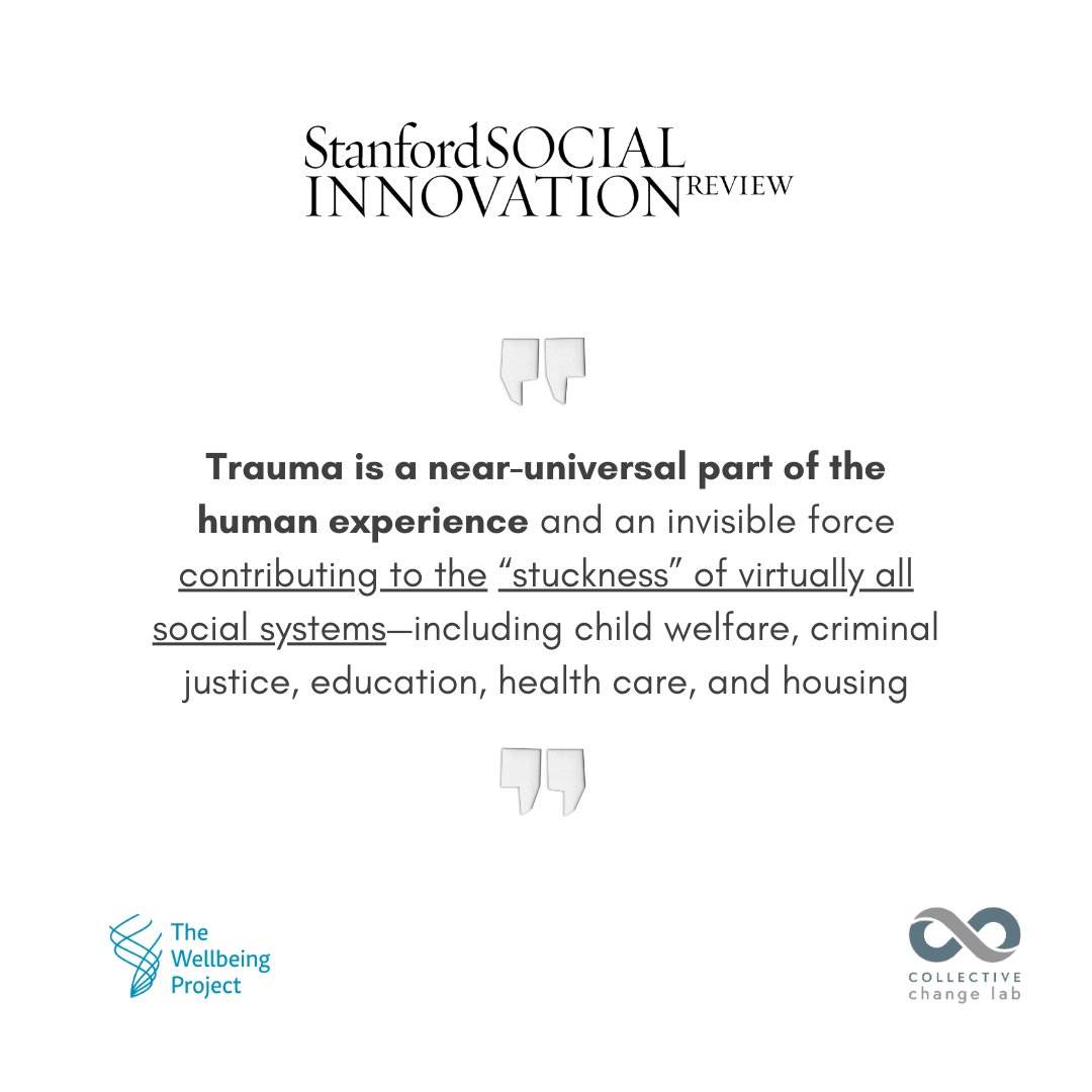 If you haven't taken a look at this extraordinary article on "Healing Systems: How recognizing trauma in ourselves, other people, and the systems around us can open up new pathways to solving social problems", the time is now. 

👉 Read Here: ssir.org/articles/entry…