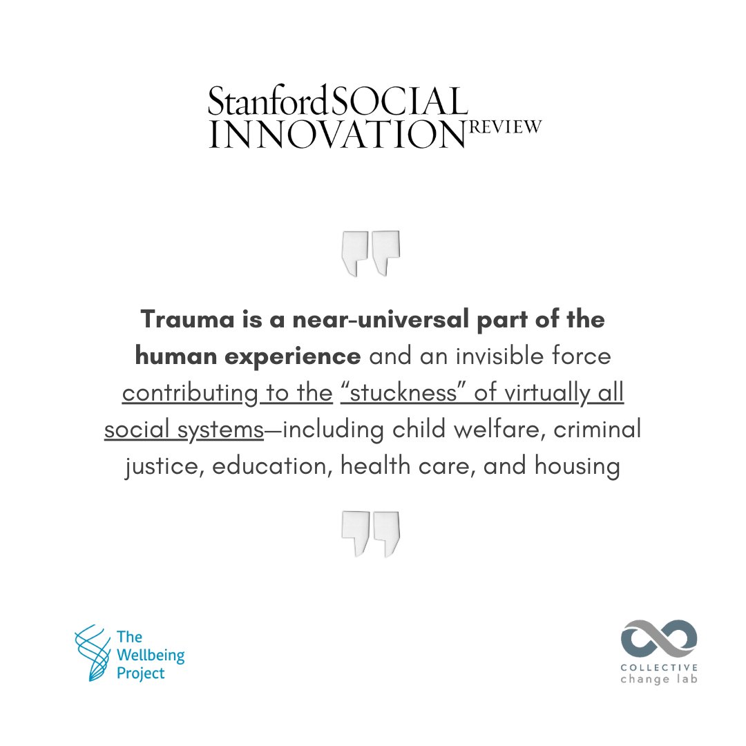 If you haven't taken a look at this extraordinary article on 'Healing Systems: How recognizing trauma in ourselves, other people, and the systems around us can open up new pathways to solving social problems', the time is now. 👉 Read Here: ssir.org/articles/entry…