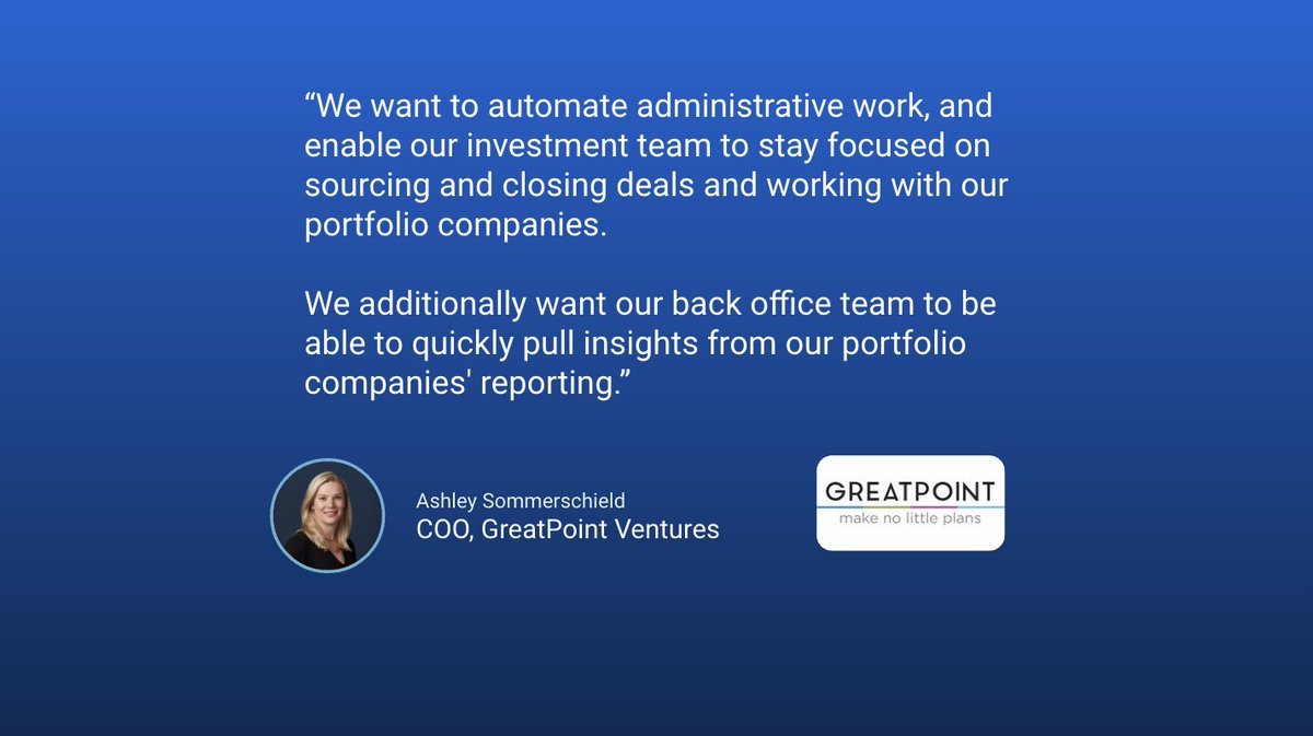 John Melas-Kyriazi (@jmelaskyriazi) on Twitter photo Exciting news 🎉
Join us in welcoming <a href="/GreatPointVC/">GreatPoint Ventures</a> to our roster of clients at <a href="/metrics_co/">Standard Metrics</a>!
GPV will automate the collection, analysis & reporting of portfolio data — and keep their team focused on what they do best.
Read more about their story here: bit.ly/3wjNDYw Exciting news 🎉
Join us in welcoming <a href="/GreatPointVC/">GreatPoint Ventures</a> to our roster of clients at <a href="/metrics_co/">Standard Metrics</a>!
GPV will automate the collection, analysis & reporting of portfolio data — and keep their team focused on what they do best.
Read more about their story here: bit.ly/3wjNDYw