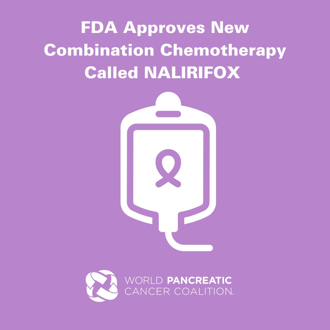 The United States FDA has approved a new first-line treatment for patients with metastatic pancreatic cancer. You can read the full report here: pancan.org/news/fda-appro… #pancreaticcancer #WPCC #earlydetection