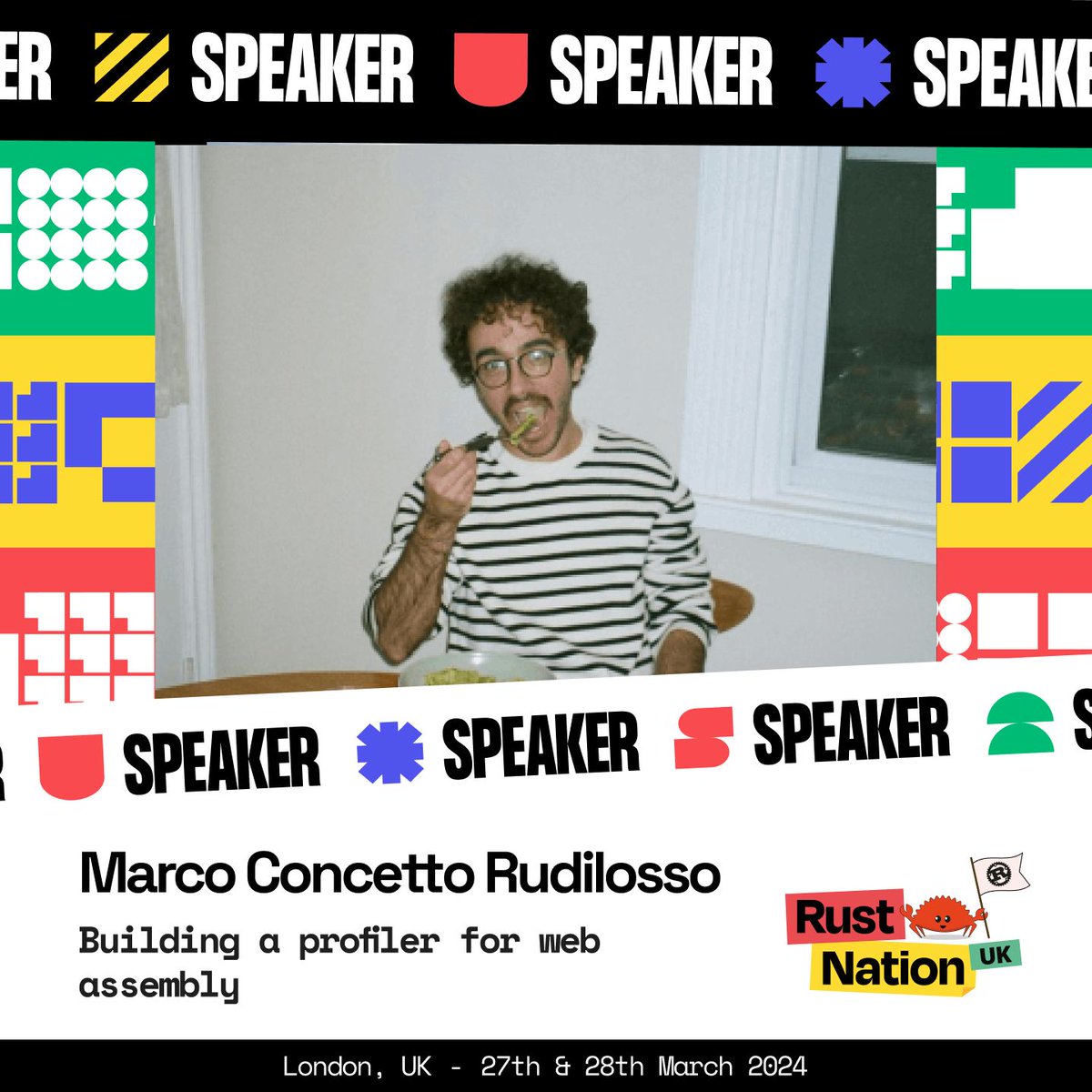 RustNationUK's tweet photo. Do you want to learn how to build a profiler for #webassembly?

Marco Concetto Rudlosso (@procmarco), will cover what a profiler does, how they work, and what it takes to build a profiler for Web Assembly on top of #Wasmtime.

#rustnationuk24 #rustnationuk #rust https://t.co/OyEALT1AEO