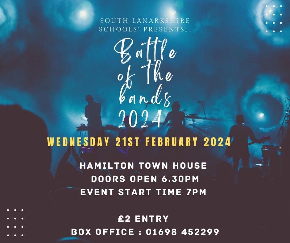 MusicSlc's tweet image. It’s the final countdown 😱 🎸🤟

Only 6 days to go until rock and pop stars from South Lanarkshire schools perform at Battle of the Bands 2024!

Get your tickets ASAP! This event will sell out. See details below 👇🏽 

@CreativeScots @SLOSmusic @EducationSLC @SouthLanCouncil