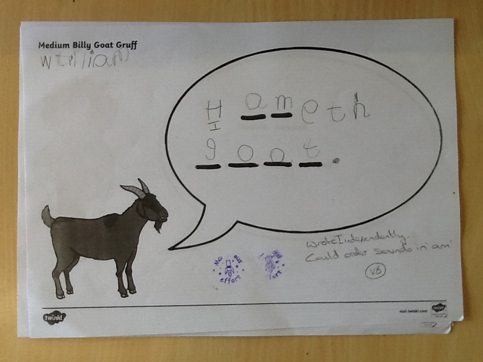 We've been enjoying the Traditional Tale The 3 Billy Goats Gruff this week.  The children created Speech Bubbles for the different characters from the story.  <a href="/SummerswoodPS/">Summerswood School</a>