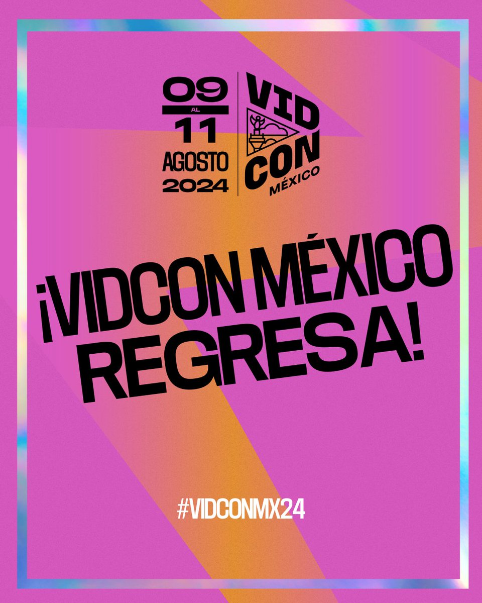 VidConMexico's tweet photo. Del 09 al 11 de agosto vive la cultura digital IRL 🦄 #VidConMX24 #VidConMexico @VidCon https://t.co/0kLFRuJlGU