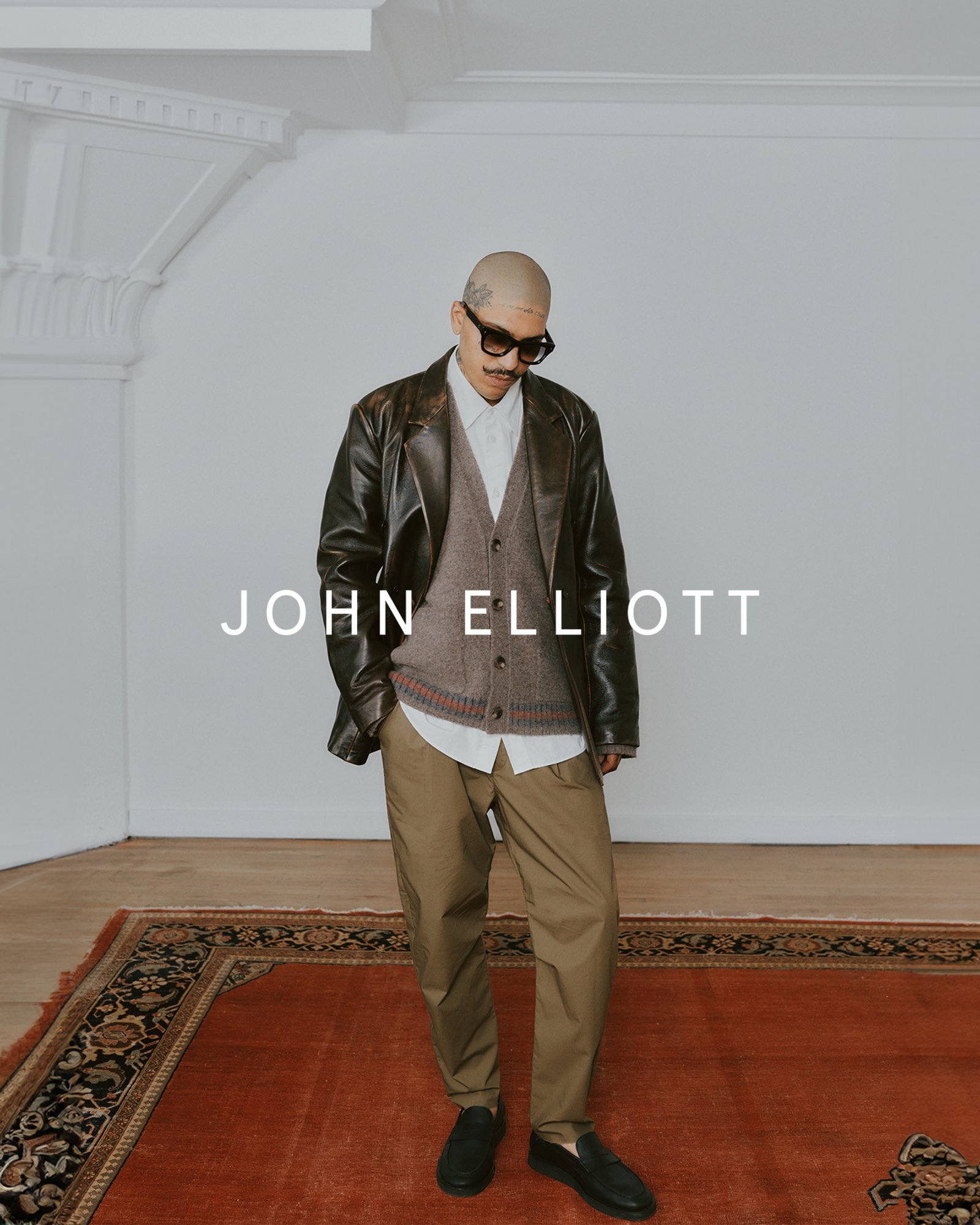Wool Waffle Knit Poncho / Espresso - JOHN ELLIOTT