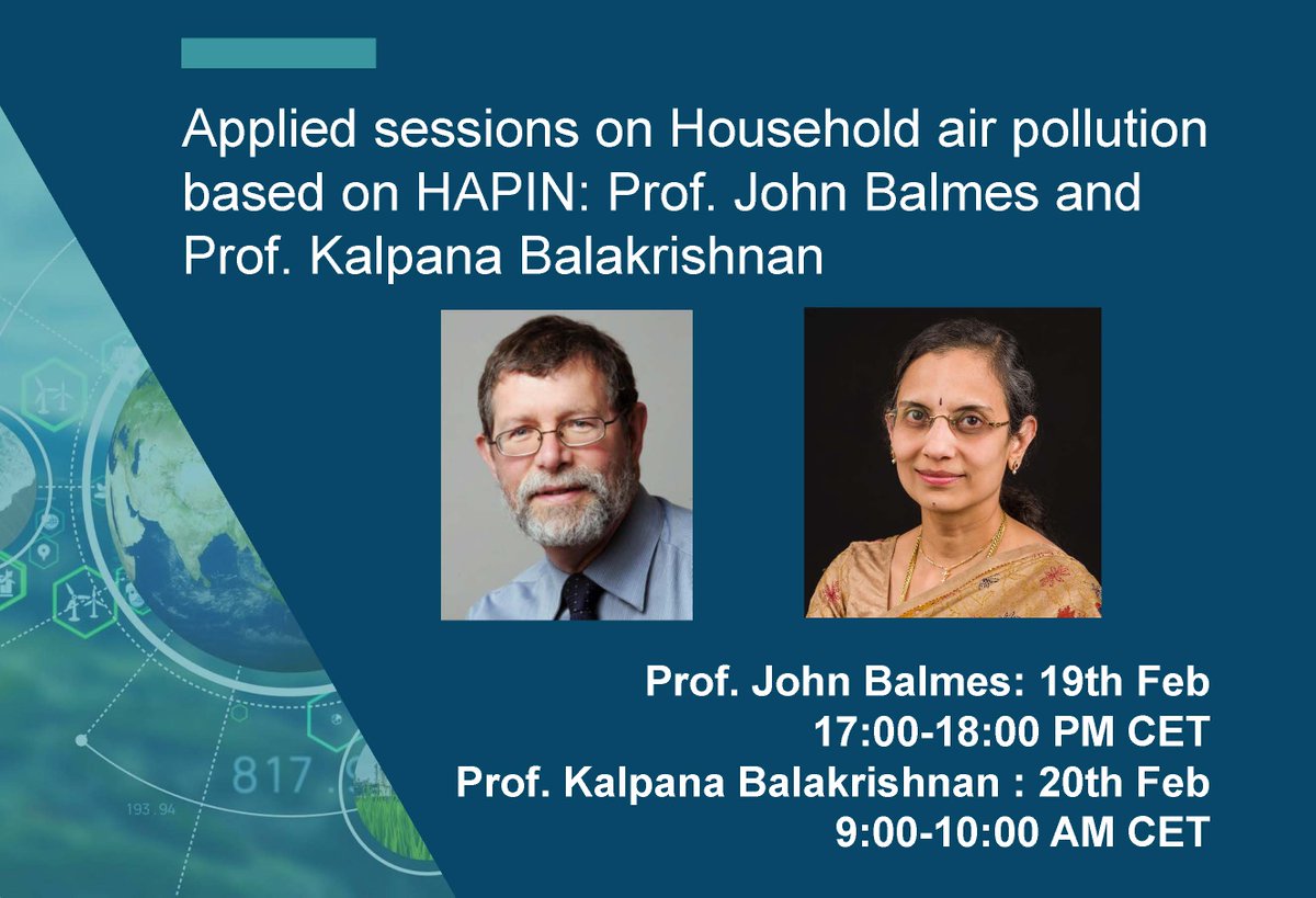 🗓️Next week we will have the applied sessions on “Household air pollution based on HAPIN” by Profs. John Balmes and Kalpana Balakrishnan 

+ Info by email to people registered for the #ISEEnviEpiCourse or learn more at: iseepi.org/isee_online_co…

#environmental #epidemiology