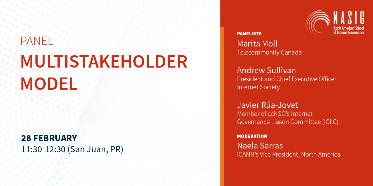 During #NASIG2024 in Puerto Rico, #ICANN's Vice President for North America, Naela Sarras, will be moderating a panel on the multistakeholder model, which will provide the historical context of the term and its evolution. Register today! bit.ly/3wlpCAj