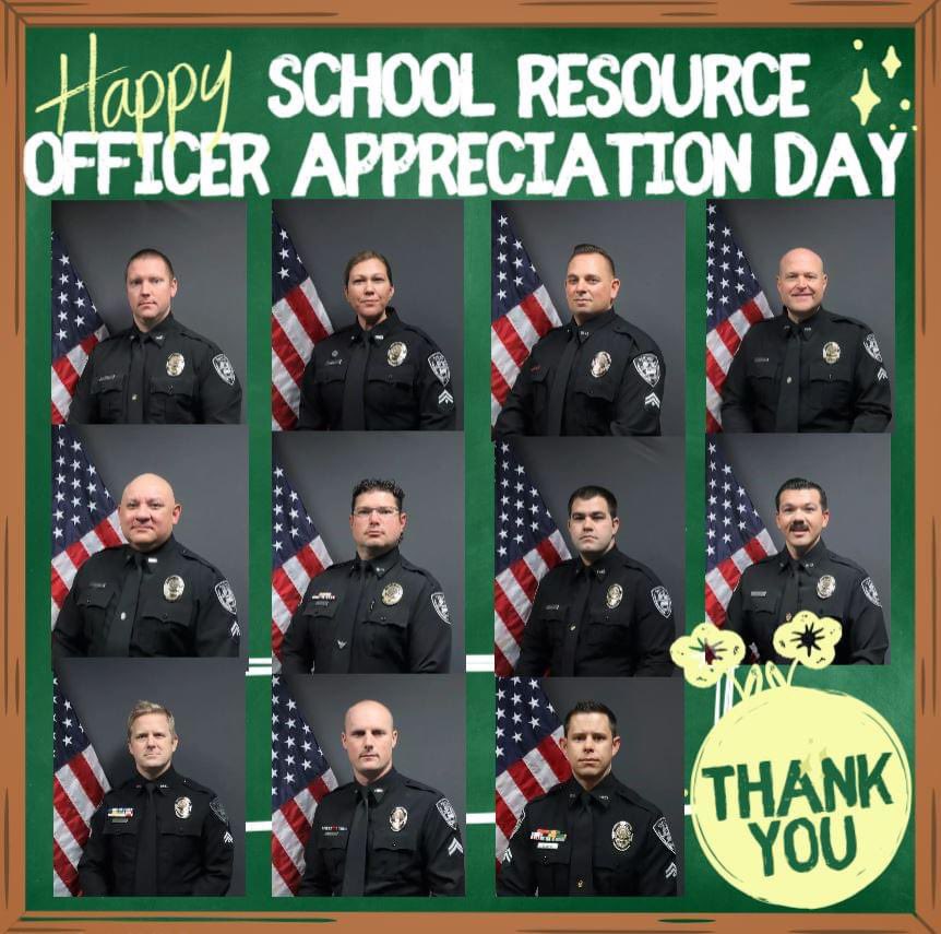 We want to thank our SROs today for their service to our city and our schools. We are thankful that Mayor David Parsons and Chief Jeff Cox have continued to keep the safety of our children a top priority and maintain a uniformed Bartlett Police Officer in every BCS School.