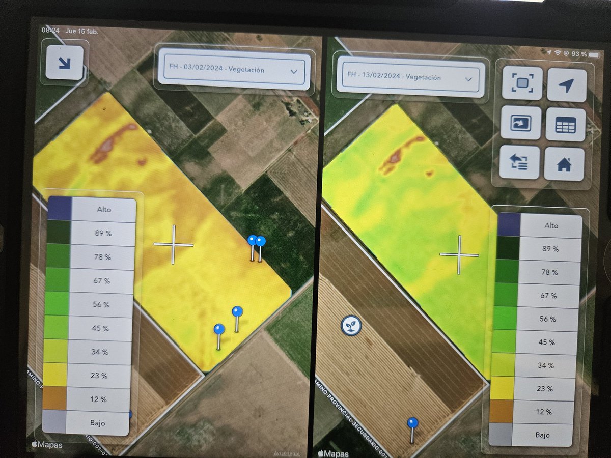 Una recorrida post lluvias para evaluar como mejoraron los lotes de cultivos implicaba hacer 300/400km para hacer un buen diagnostico. Con <a href="/FieldViewArg/">FieldView Argentina</a> podemos analizar 40/50 campos en un rato. Ahora a corroborarlo a campo! <a href="/Bayer4Crops/">Bayer | Crop Science</a> <a href="/DekalbArgentina/">DEKALB Argentina</a>