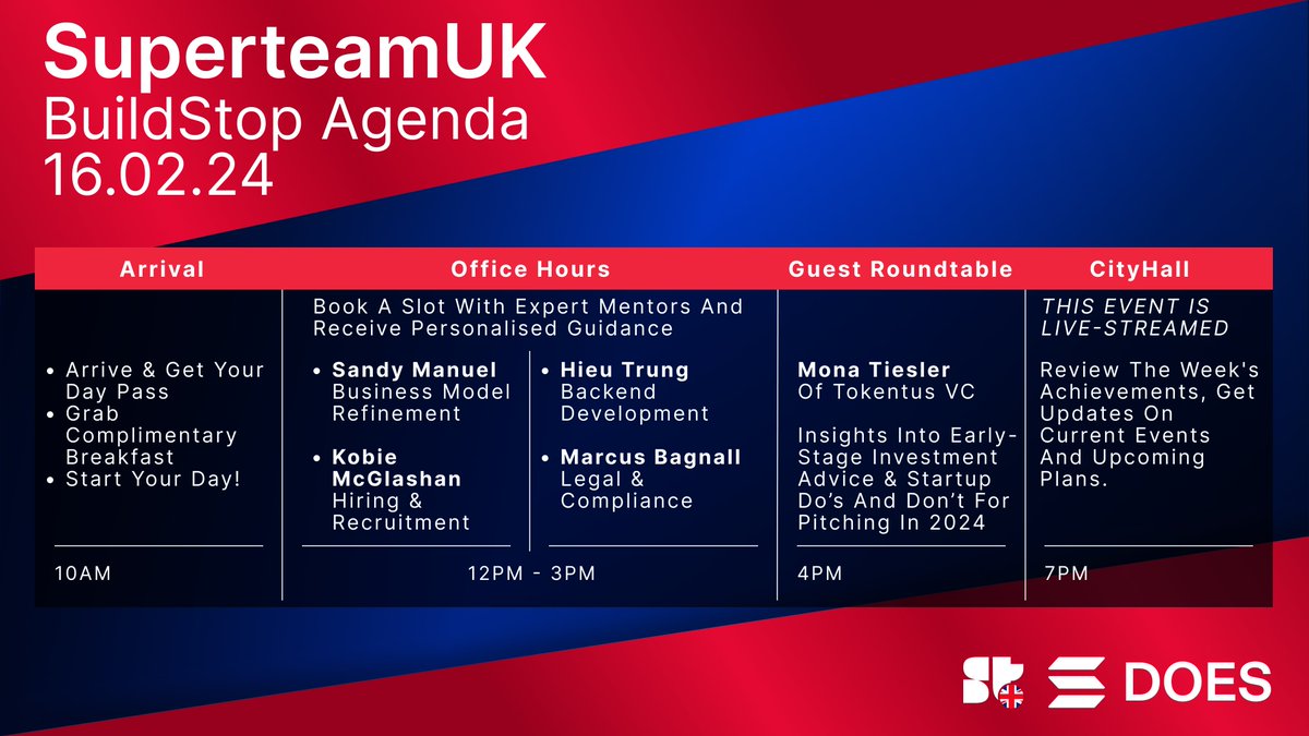Reminder❗  

As usual, tomorrow we're back at BuildStop!  
Can't make it? No stress, CityHall will be live-streamed.   

Check the links below 👇