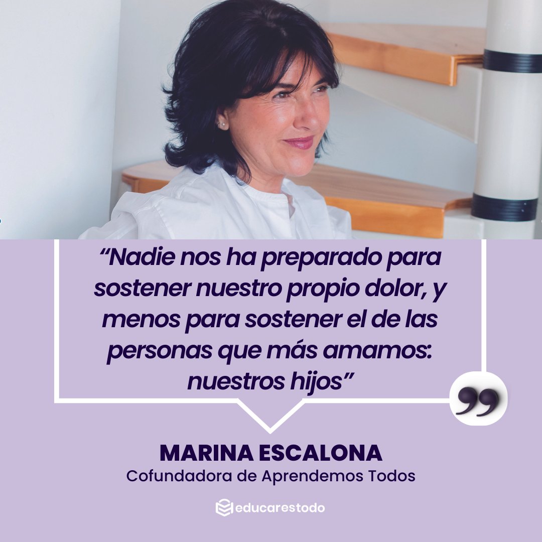 Preferimos mil veces sufrir nosotros mismos. Pero ni es bueno evitarles ese dolor ni es bueno ignorarlo o dejar de acompañarlo
#frase #marinaescalona #emocion #emociones #inteligenciaemocional #educacionemocional #hijos #padres #familia #madres #educacion #educarestodo #educar